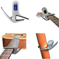Accordeur de guitare et capodastre 2-en-1 Aroma AC-05 à clipser pour guitare, basse, chromatique, multifonction, universel, exquis et portable