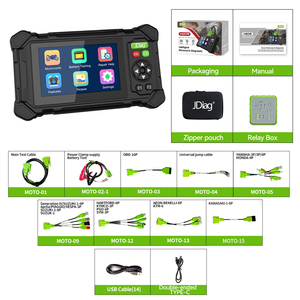 เครื่องสแกนวินิจฉัยมอเตอร์ไซค์อเนกประสงค์รุ่น M208 สำหรับการใช้งานอย่างเป็นทางการ รองรับ OBD2 ระบบ EFI อ่านโค้ดข้อผิดพลาด รีเซ็ต ECU ทดสอบแบตเตอรี่ รองรับ WIFI - Product Image 1
