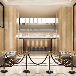 MetaRubber Stainless Steel Traffic Stand <strong>Crowd</strong> <strong>Control</strong> Queue <strong>Barrier</strong> Stanchions Red Carpet Poles Black Traffic <strong>Barriers</strong> - Product Image 4