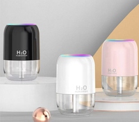 Penyegar Udara Mini USB RGB Portabel, Pelembap Udara H2O Kabut Dingin, Diffuser Aromaterapi Minyak Esensial, Kontrol Kelembapan Daya 5V untuk Rumah