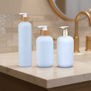 Lot de flacons pompe vides personnalisables 200/300/500 ml pour cosmétiques, shampoing, après-shampoing et nettoyant visage – Vente en gros - Product Image 1