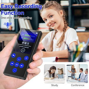 Reproductor MP3 con pantalla táctil de 2,4 pulgadas, reproductor de música portátil inalámbrico BT 5,0, compatible con tarjeta TF de 64GB para estudiantes, deportes y gimnasio - Product Image 4