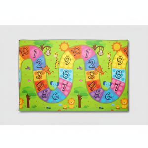 Tapis de jeu double face XPE pour bébé 200x140x0,8 cm-Mousse imperméable non toxique enroulable Numéro coloré Road-Town - Product Image 1