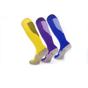 Chaussettes de football longues avec LOGO personnalisé Chaussettes de football hautes respirantes et absorbantes au genou au design personnalisé
