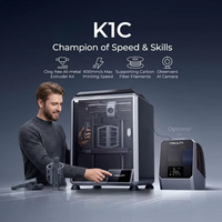 Imprimante 3D de bureau compacte K1C - Prise en charge automatique du PLA, connectivité USB/WiFi, haute résolution, nouvelle garantie d'un an, vitesse d'impression de 600 mm/s, idéale pour le laboratoire