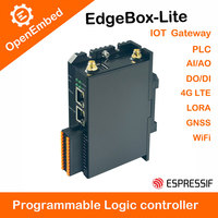Pengontrol Pemrograman PLC Original RS485 LPDDR4 4AI 4DI 6DO PLC PAC Murah Pengontrol Khusus