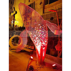 Sculpture d'art en acier inoxydable de haute qualité ANW2138, finition miroir Art Déco, à fort impact visuel - Product Image 6