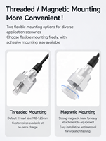Capteur de vibration 3 axes avec surveillance de la température RS485 WiFi LoRaWAN 4G pour roulement de moteur