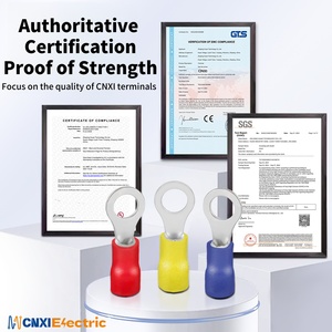 Connecteur de borne ronde en laiton à sertir pour câble à anneau RD Matériau en <span class=keywords><strong>cuivre</strong></span> avec <span class=keywords><strong>manchon</strong></span> de protection isolant - Product Image 5