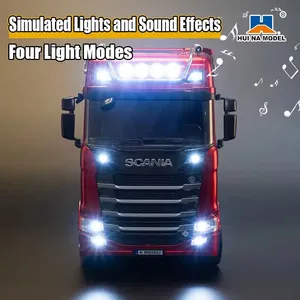 HUINA 1501 770S <span class=keywords><strong>Scania</strong></span>, Camión de Remolque Eléctrico RC de Metal, 19 Canales, Escala 1/18, <span class=keywords><strong>Control</strong></span> <span class=keywords><strong>Remoto</strong></span>, Luces y Sonido - Product Image 3