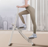 Machine d'escalade cardio pliable multifonctionnelle et durable en acier inoxydable avec support pour téléphone, capacité de 120 kg pour une utilisation à domicile/jeux