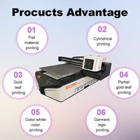 Impresora de Inyección de Tinta Multicolor de Gran Formato A1 UV 6090 con Escáner para Comercio, Barniz UV y Laca Transparente para Cartón Corrugado