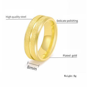 <span class=keywords><strong>Duo</strong></span> 8mm/10mm Bague de mariage confortable pour homme Noir/Argent/Bleu/Or/Or Rose Bagues à la mode en tungstène brossé pour homme - Product Image 2