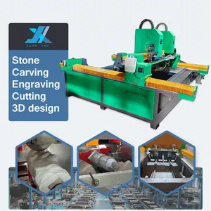 JX Stone Machinery 4 Axis Mármol Granito Grabador Corte Fresado Tallado Precio 3D CNC Router Piedra con Sierra para Turquía
