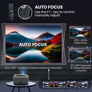H10 Projectors Android 11 2/16GB Projectors Bt 5.0 Portable Home Mini <b>Wireless</b> 1080P HD WIFI6 Smart Android 11 Led Theater - Product Image 2