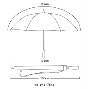 Paraguas de golf de doble capa completamente automático con logotipo personalizado Paraguas UV resistente al viento fuerte - Product Image 6