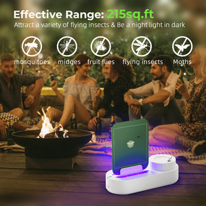 กับดักแมลงวันไฟฟ้าพร้อมก<span class=keywords><strong>ล่อ</strong></span>งใส่เหยื่อในร่มไฟ LED UV และแผงกาวสำหรับยุงมอดและควบคุมสัตว์รบกวน - Product Image 6