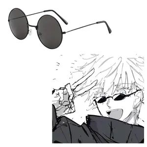 Vintage Round Glasses Anime Cosplay Accessories Jujutsu Kaisen Gojo Satoru Sunglasses