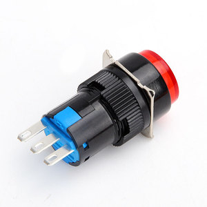 La16y 11 Mini <b>Push</b> <b>Button</b> <b>Switch</b> 16mm Round 1No Solder Terminal Plastic On Off Self Resetting Self Locking Ip40 - Product Image 2