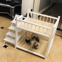 Nichoir pour animaux de compagnie de style nordique, en bois massif, lavable, facile à assembler, abri pour animaux, décoration pour la maison, le jardin et la terrasse, tailles S, M, L, XL