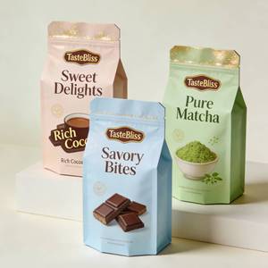 ถุงกระดาษคราฟท์แบบตั้งได้ เป็นมิตรกับสิ่งแวดล้อม ปิดผนึกได้ด้วยซิปล็อค สำหรับบรรจุภัณฑ์กาแฟ ลูกอม และมัทฉะ ป้องกันการซึมผ่านและรักษาความสดใหม่ได้ดี - Product Image 4