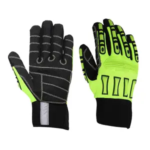 Custom Impact Cut Resistance Tpr Supplier Safety Construction Worker Oilfield Work Gloves Mechanic