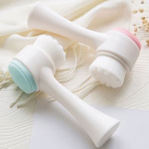 Hot Selling Household Cleaning & Bathroom Tools | Silicone <b>Face</b> <b>Scrubber</b>, Long Handle Facial Cleansing Brush - Product Image 1