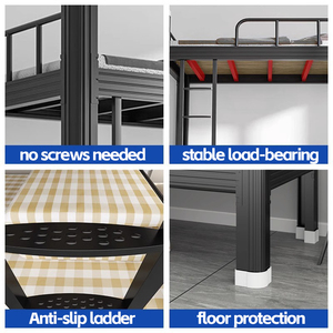 Comodo con struttura <span class=keywords><strong>a</strong></span> castello <span class=keywords><strong>letti</strong></span> in metallo durevole letto <span class=keywords><strong>a</strong></span> <span class=keywords><strong>soppalco</strong></span> letto <span class=keywords><strong>a</strong></span> castello camera da letto ostello appartamento acciaio letto <span class=keywords><strong>a</strong></span> castello per adulti - Product Image 5
