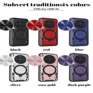 Étui de téléphone magnétique Lichicase résistant aux chutes avec motif CD et cache-objectif coulissant pour <span class=keywords><strong>VIVO</strong></span> X300 FE Y500i Y31D V70 FE - Product Image 2