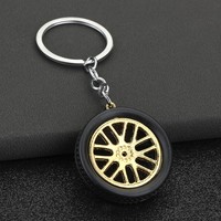 Llavero Promocional de PVC con Forma de Neumático de Carreras 3D, Llavero de Neumático Pequeño para Decoración de Automóviles