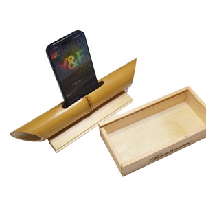Bambousties Bamboo Phone Stand For <b>IPhone</b> Desktop Portable Mobile <b>Holder</b> - Product Image 5