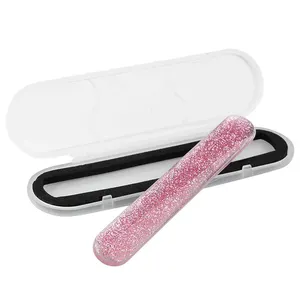 Wholesale LOGO Customs Printed Colorful Double Sides Durable Glass Nail File With Case