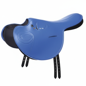 Blue Synthetic Handmade Racing Exercise English Horse Saddle ASHMIRA EQUESTRIAN <b>Dressage</b> Saddle High Quality Top Seller India - Product Image 1