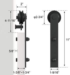 Puerta doble North Central US Puertas corredizas de granero para interiores Balcón Acero Tornillo insonorizado Instalación para una <span class=keywords><strong>casa</strong></span> - Product Image 4
