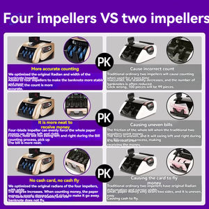 <span class=keywords><strong>Caisse</strong></span> <span class=keywords><strong>enregistreuse</strong></span> commerciale portable nouvelle génération B, machine de comptage intelligente avec recharge et détecteur de billets - Product Image 2