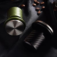 Prensador de Café Profesional, Herramienta de Compresión de Café, Base Ondulada de Acero Inoxidable, Empuñadura de Aluminio, Suministros para Baristas, Tamaño Pequeño