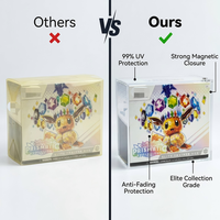 Boîte de présentation en acrylique avec protection UV à 99 % pour TCG ETB Booster Bundle, fermeture magnétique, boîte de rangement pour collection