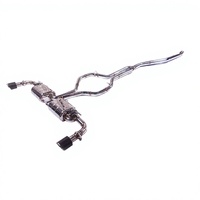 Système d'échappement Catback en acier inoxydable poli miroir pour 420i/425i/428i/430i 2.0T F36/F33/F32 B48 avec silencieux à valve