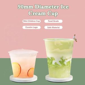 Vasos de Plástico Desechables con Logotipo Personalizado Estampado en Oro, 500 ml, Tapas Transparentes de PP, Pajita para Beber, Vaso para Fiestas, Té de Burbujas, Café, Jugo - Product Image 4