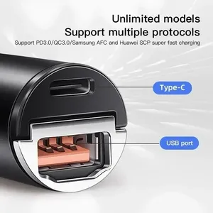 ที่จุดบุหรี่ในรถยนต์อะแดปเตอร์ชาร์จเร็ว USB PD Type-C แปลงปลั๊กสำหรับเรโนลต์ อาร์เอส ไลน์ เมแกน คลีโอ คาดจาร์ อินิเชียล ปารีส - Product Image 2