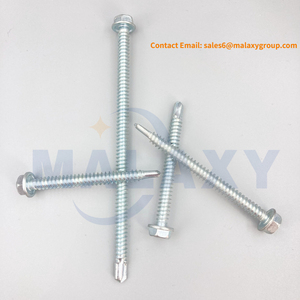MALAXY vis autoforeuse à tête hexagonale vis de forage Tek vis de forage avec rondelle en caoutchouc bride bois face perceuse clous - Product Image 6