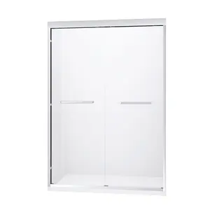 KAMALI 铝框架 2 面板顶盖欧洲女人玻璃折叠淋浴房门和托盘浴缸淋浴间