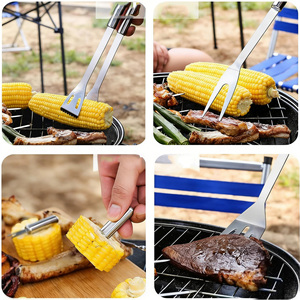 Ensemble d'outils de <span class=keywords><strong>barbecue</strong></span> longs en acier inoxydable, <span class=keywords><strong>kit</strong></span> d'accessoires pour grillades en plein air, sac de rangement, camping, pique-nique, <span class=keywords><strong>barbecue</strong></span> - Product Image 3