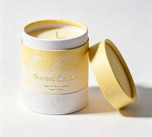 Boîte cadeau cylindrique en carton, tube en papier, impression personnalisée, design sur mesure pour emballage de bougies parfumées et de parfums - Product Image 3