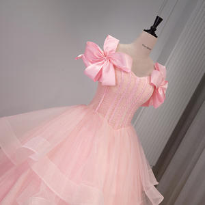 Abito da <span class=keywords><strong>sposa</strong></span> europeo americano 2025 transfrontaliero abito da <span class=keywords><strong>sposa</strong></span> per spose taglie forti per la Performance dei sogni di Amazon abito gonfio colorato - Product Image 4