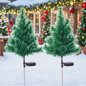 Sapin de Noël solaire Xuhe 70 cm, décoration de jardin extérieure, imperméable, avec éclairage LED, pour les fêtes - Product Image 1