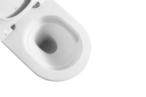 Toilette murale ronde Tornado en céramique blanche <span class=keywords><strong>sans</strong></span> rebord facile à nettoyer Design épuré élégant unique pour salle de bain - Product Image 5