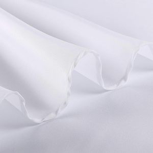 Wholesale Cheap Custom Fitted <b>Round</b> Woven Polyester White Wedding Tablecloths for Events 150-200gsm High Quality - Product Image 4