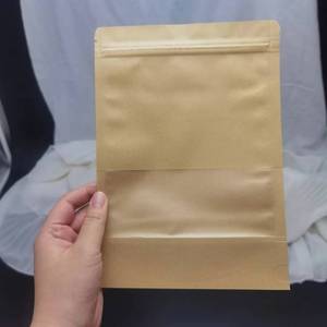 Sacs en papier kraft naturel autoportants <span class=keywords><strong>pour</strong></span> emballer des collations, des céréales, des fruits secs et de la cire - Product Image 6