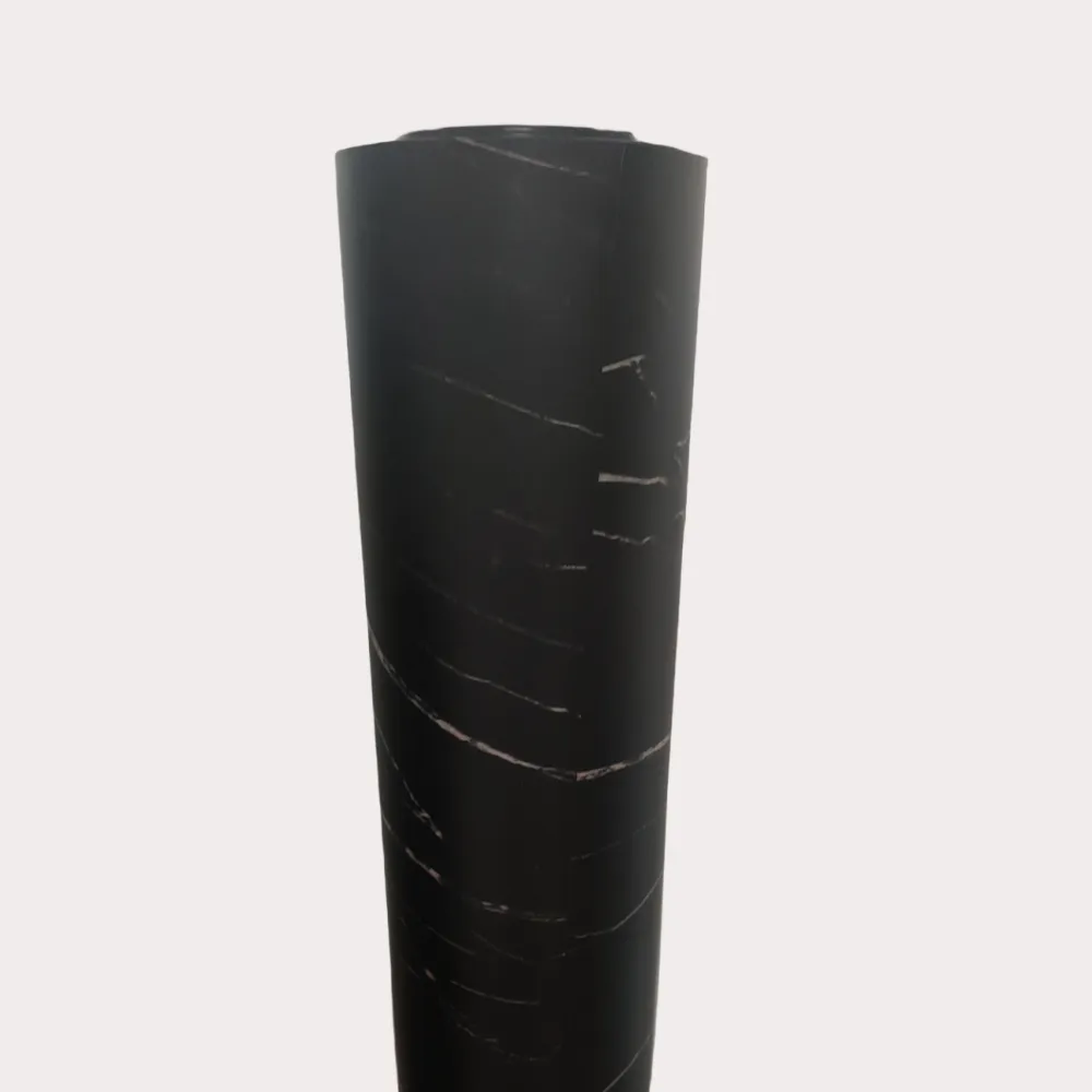 2024 yeni kalınlaşmış mermer tasarım koyu mermer renkli baskı vinil folyo granit renk doku pvc film gardırop için